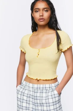 Lettuce-Edge Crop Top