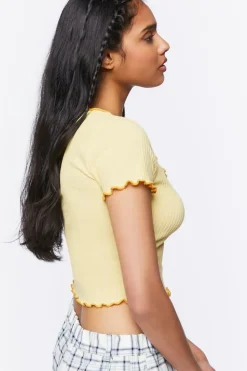 Lettuce-Edge Crop Top