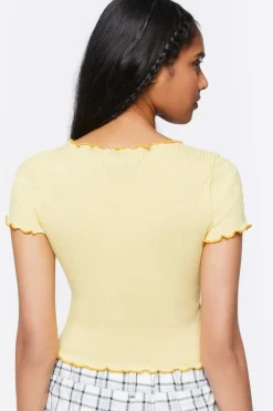 Lettuce-Edge Crop Top