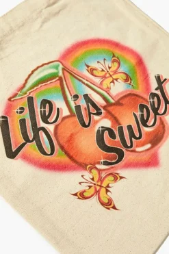 Life Is Sweet Graphic Tote Bag
