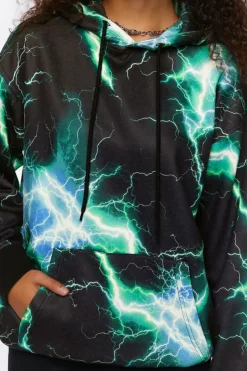Lightning Print Hoodie
