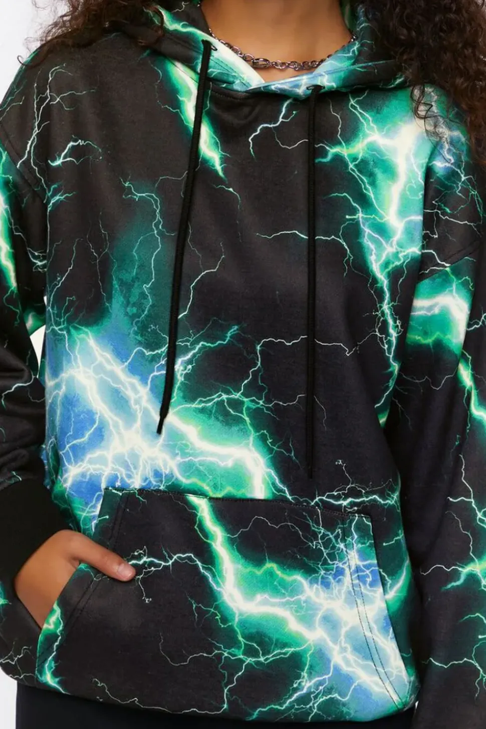 Lightning Print Hoodie