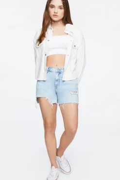 Linen-Blend Buttoned Shacket
