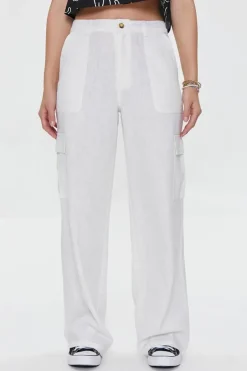 Linen-Blend Cargo Pants