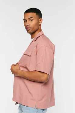 Linen-Blend Cuban-Collar Shirt