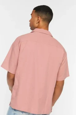Linen-Blend Cuban-Collar Shirt