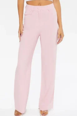 Linen-Blend High-Rise Pants
