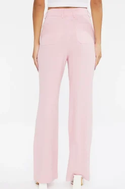 Linen-Blend High-Rise Pants