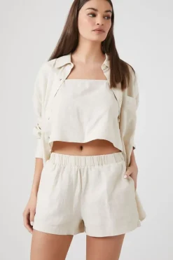 Linen-Blend Pocket Shorts