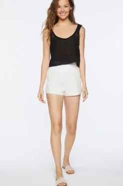Linen-Blend Pull-On Shorts
