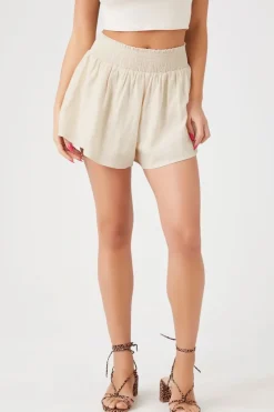 Linen-Blend Pull-On Shorts