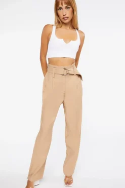 Linen Wide-Leg Pants