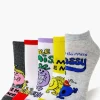 Little Miss Graphic Ankle Socks Set - 5 Pack