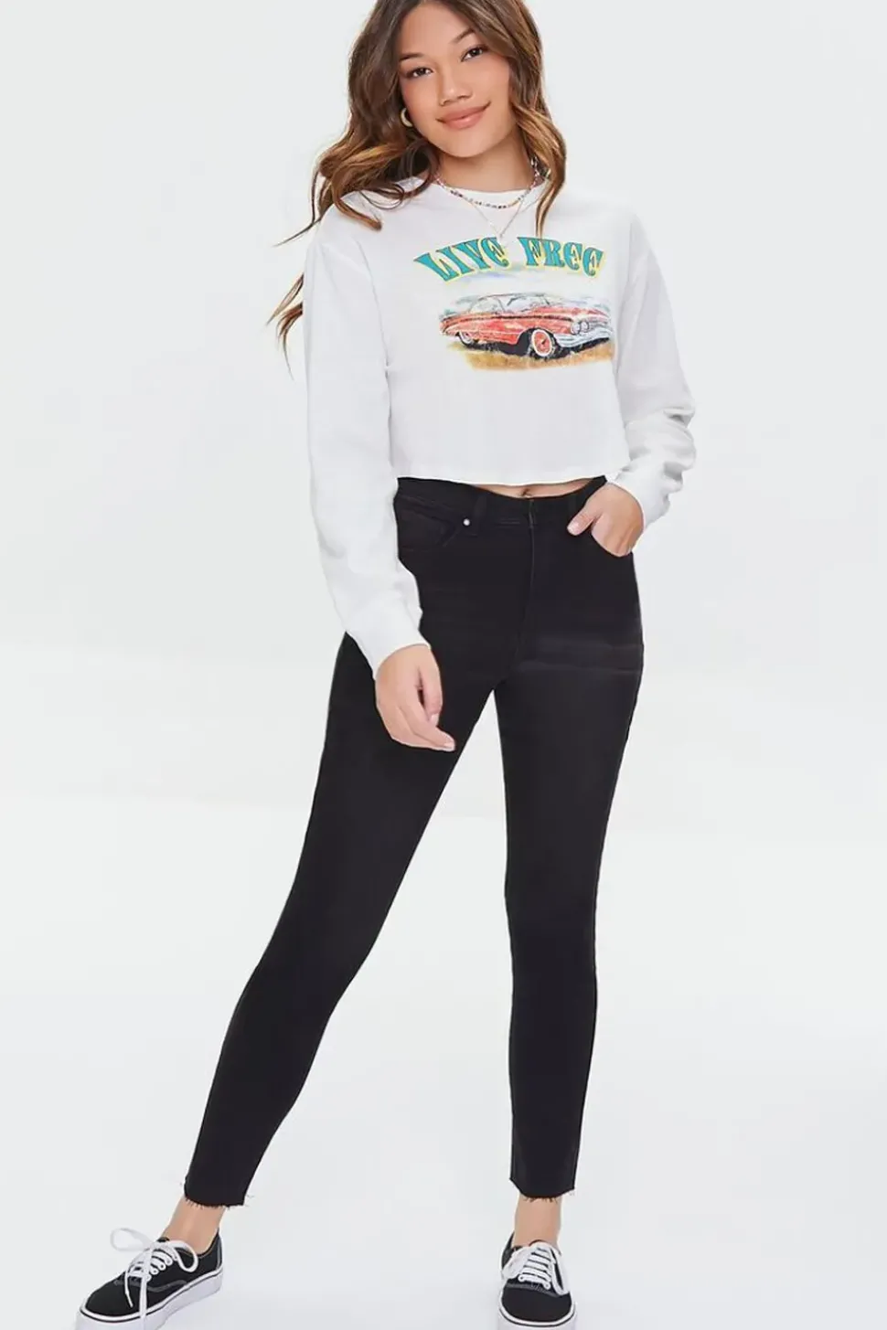 Live Free Graphic Cropped Tee