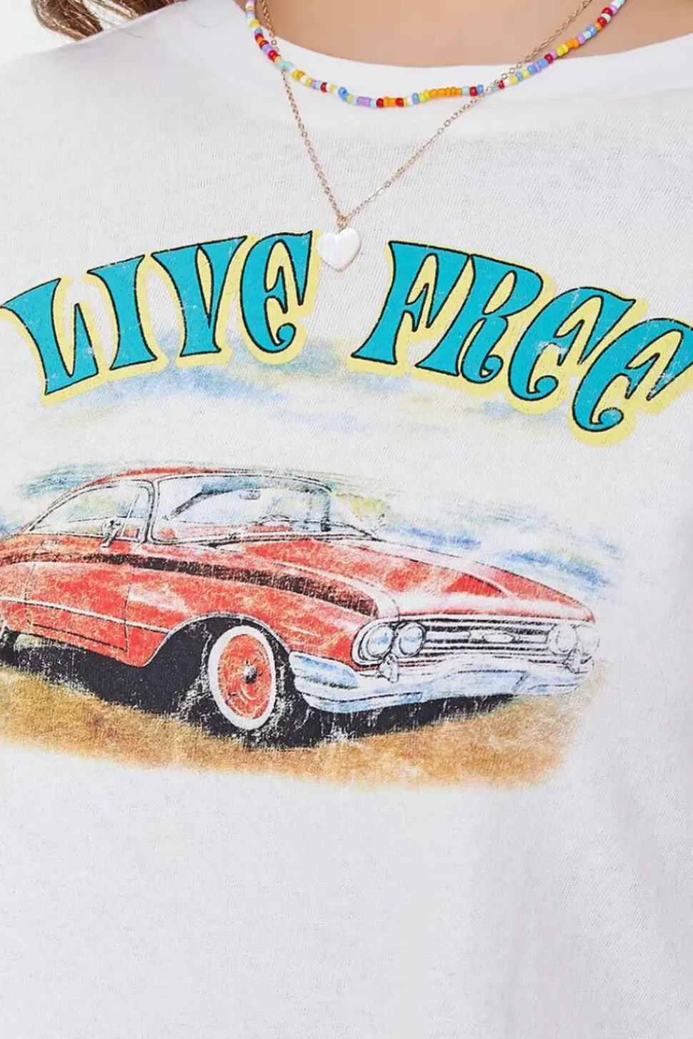 Live Free Graphic Cropped Tee