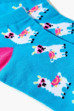 Llama Print Ankle Socks