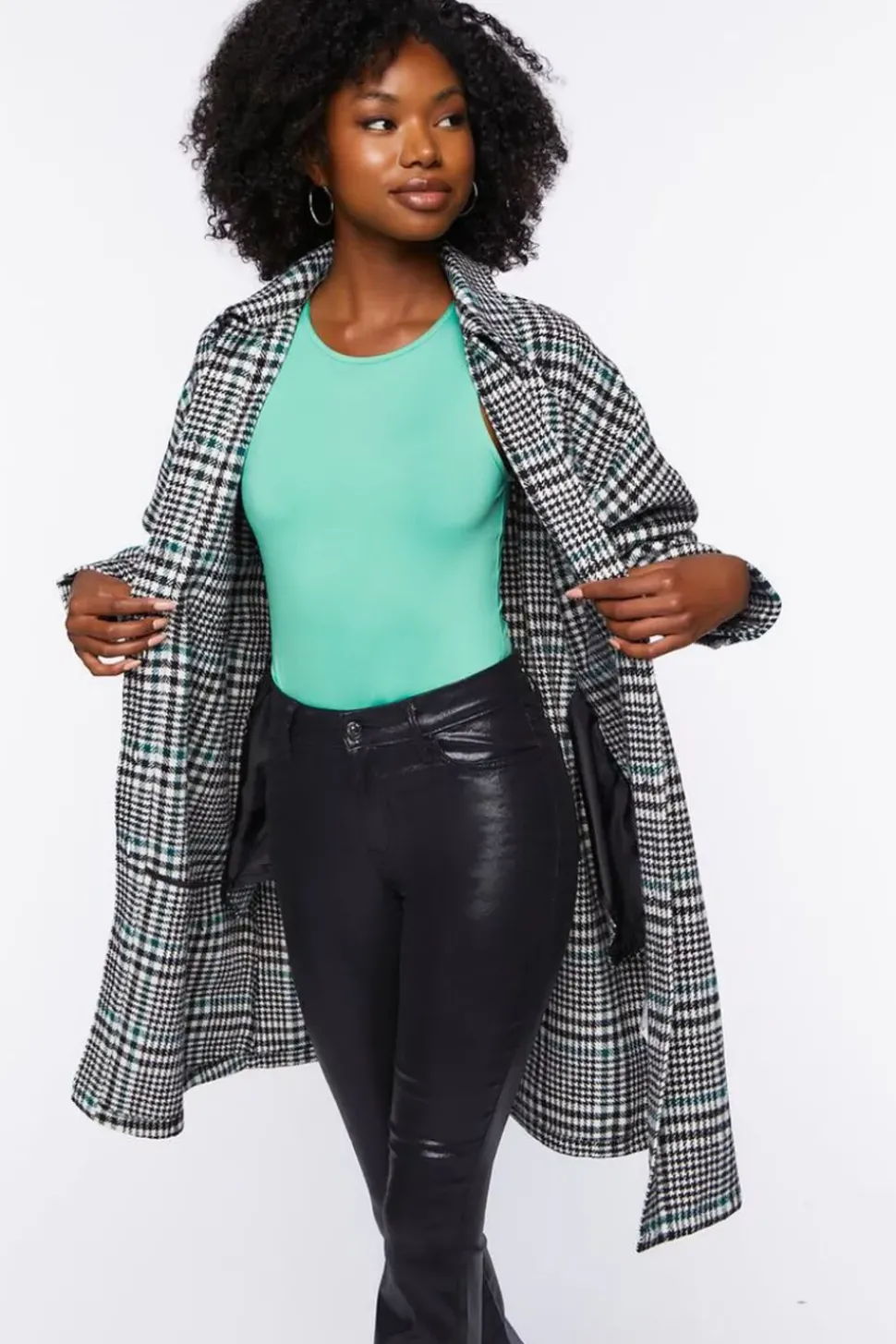 Longline Glen Plaid Shacket