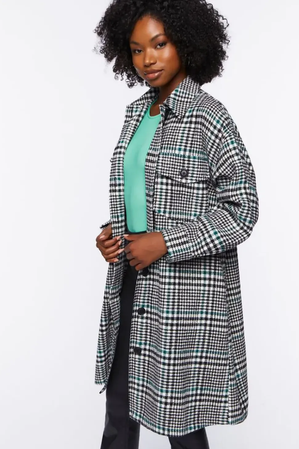 Longline Glen Plaid Shacket