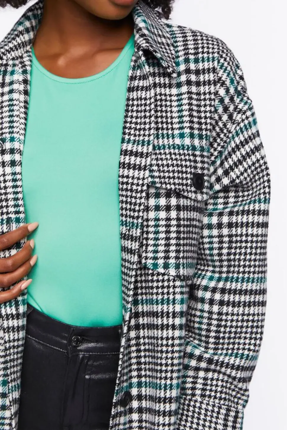 Longline Glen Plaid Shacket
