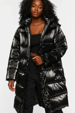 Longline Hooded Puffer Jacket
