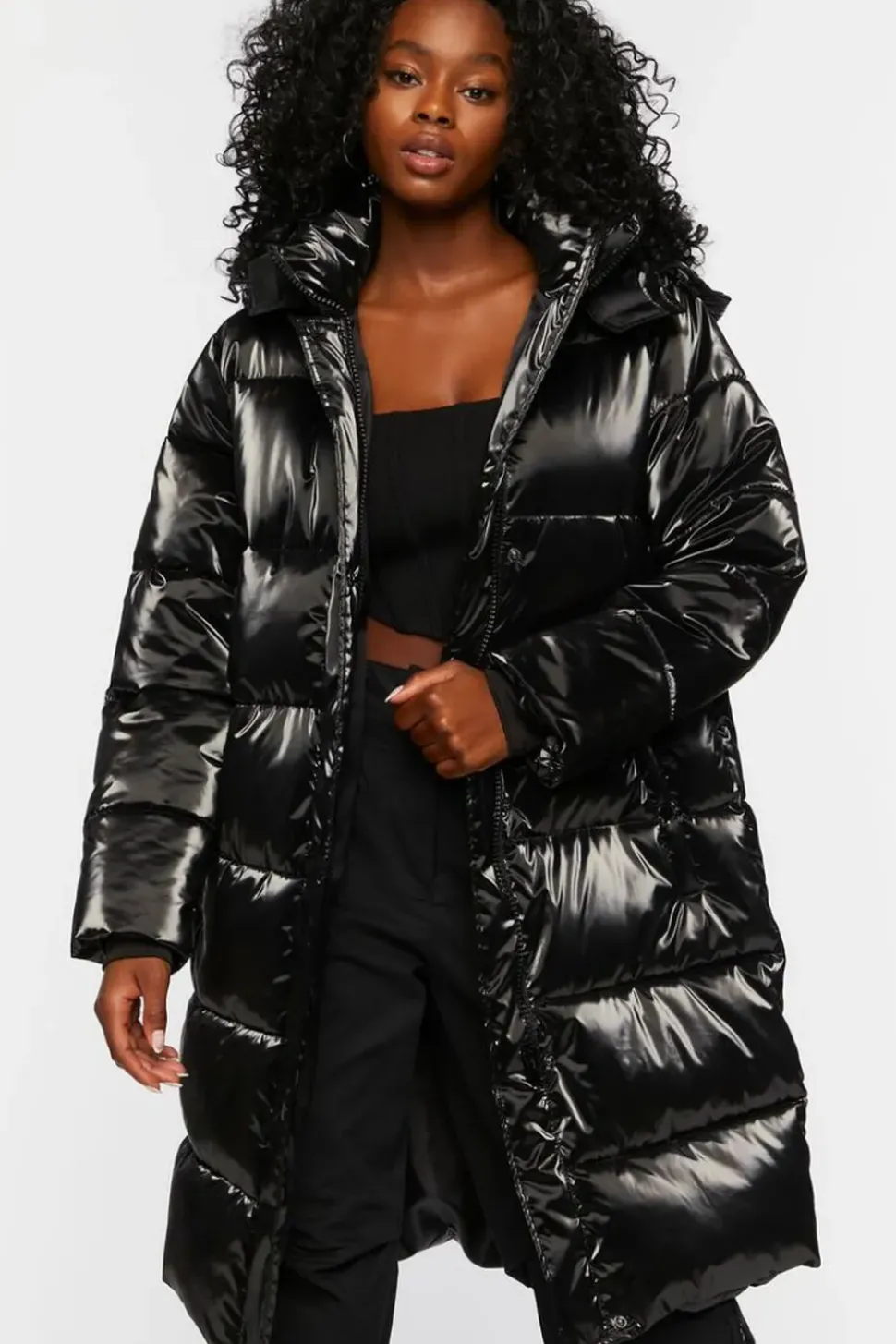 Longline Hooded Puffer Jacket