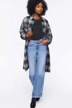 Longline Plaid Shacket