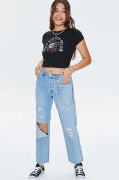 Long Live The Brave Graphic Cropped Tee