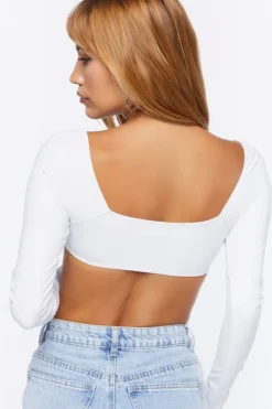 Long-Sleeve Crop Top