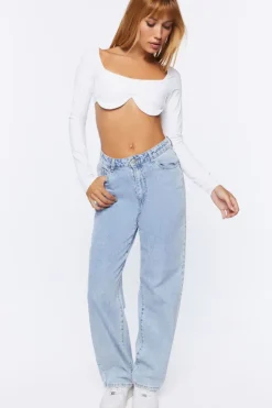 Long-Sleeve Crop Top
