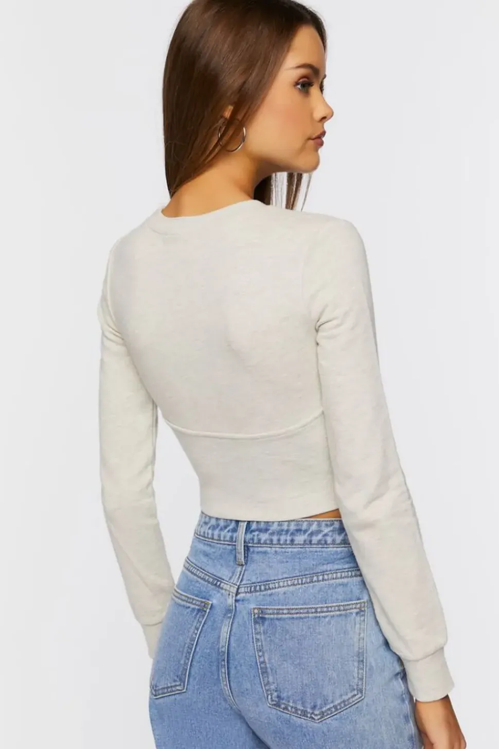 Long-Sleeve Crop Top