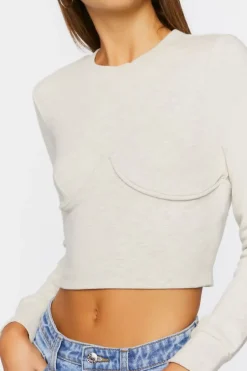 Long-Sleeve Crop Top