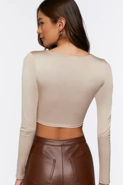 Long-Sleeve Crop Top