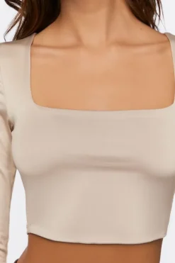 Long-Sleeve Crop Top