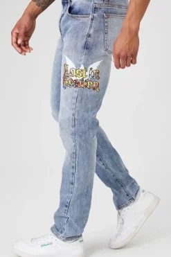 Lost In Heaven Graphic Slim Jeans