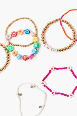 Love Beaded Stretch Bracelet Set