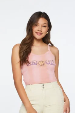 Love Graphic Cropped Tank Top