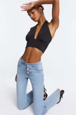 Low-Rise Bootcut Jeans