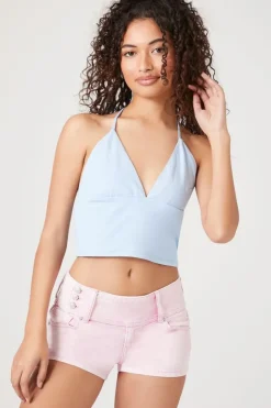 Low-Rise Denim Shorts
