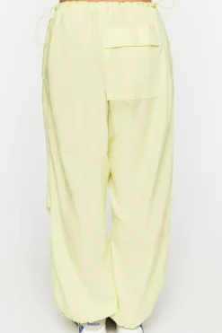Low-Rise Drawstring Parachute Pants