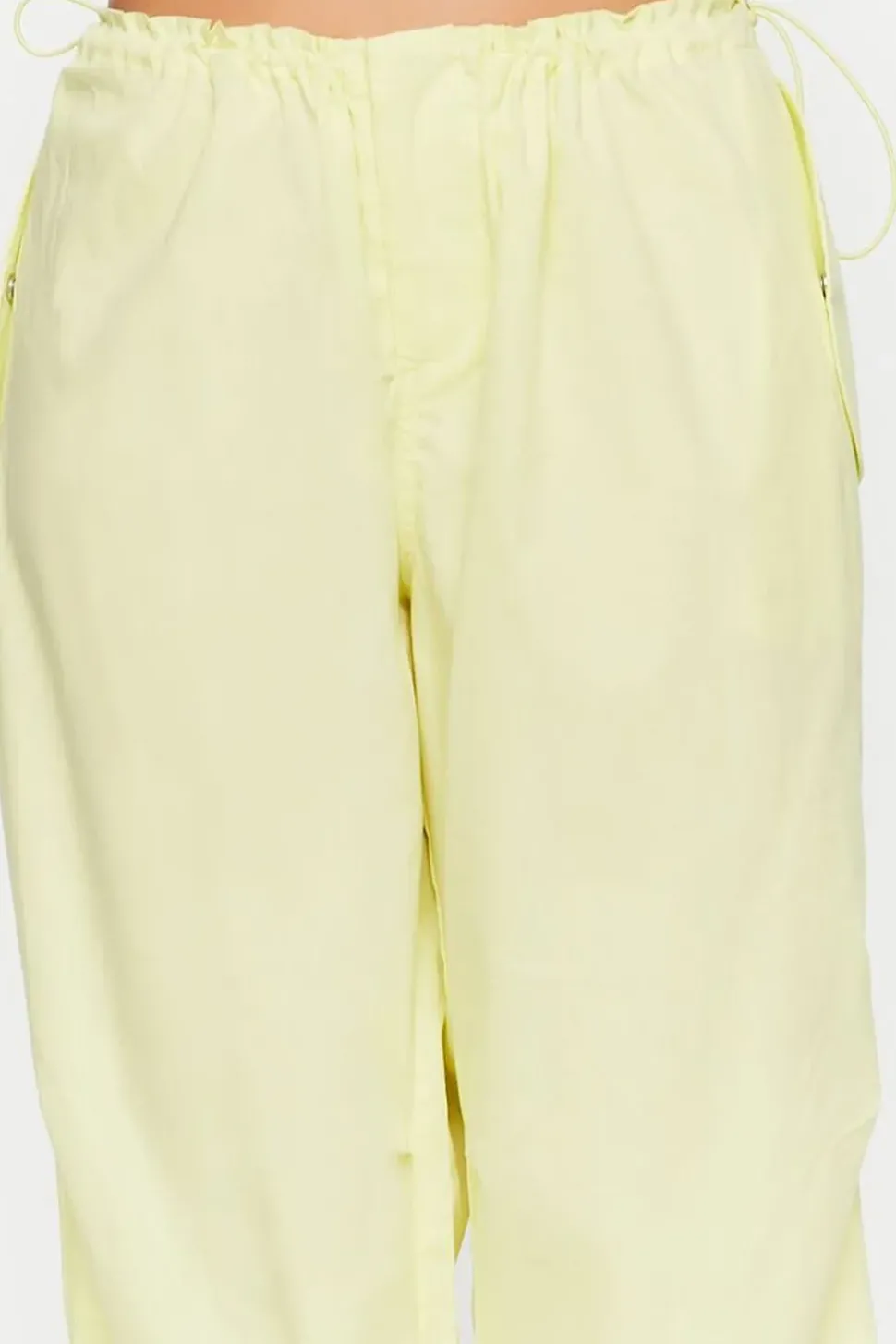 Low-Rise Drawstring Parachute Pants