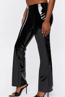 Low-Rise Faux Leather Leggings