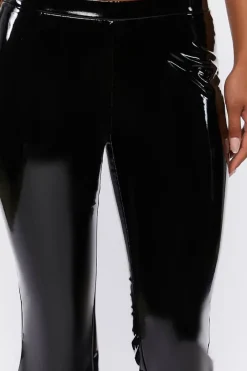 Low-Rise Faux Leather Leggings
