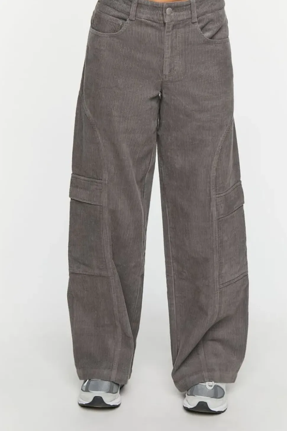 Low-Rise Wide-Leg Corduroy Pants