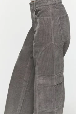 Low-Rise Wide-Leg Corduroy Pants