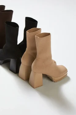 Lug-Sole Sock Booties