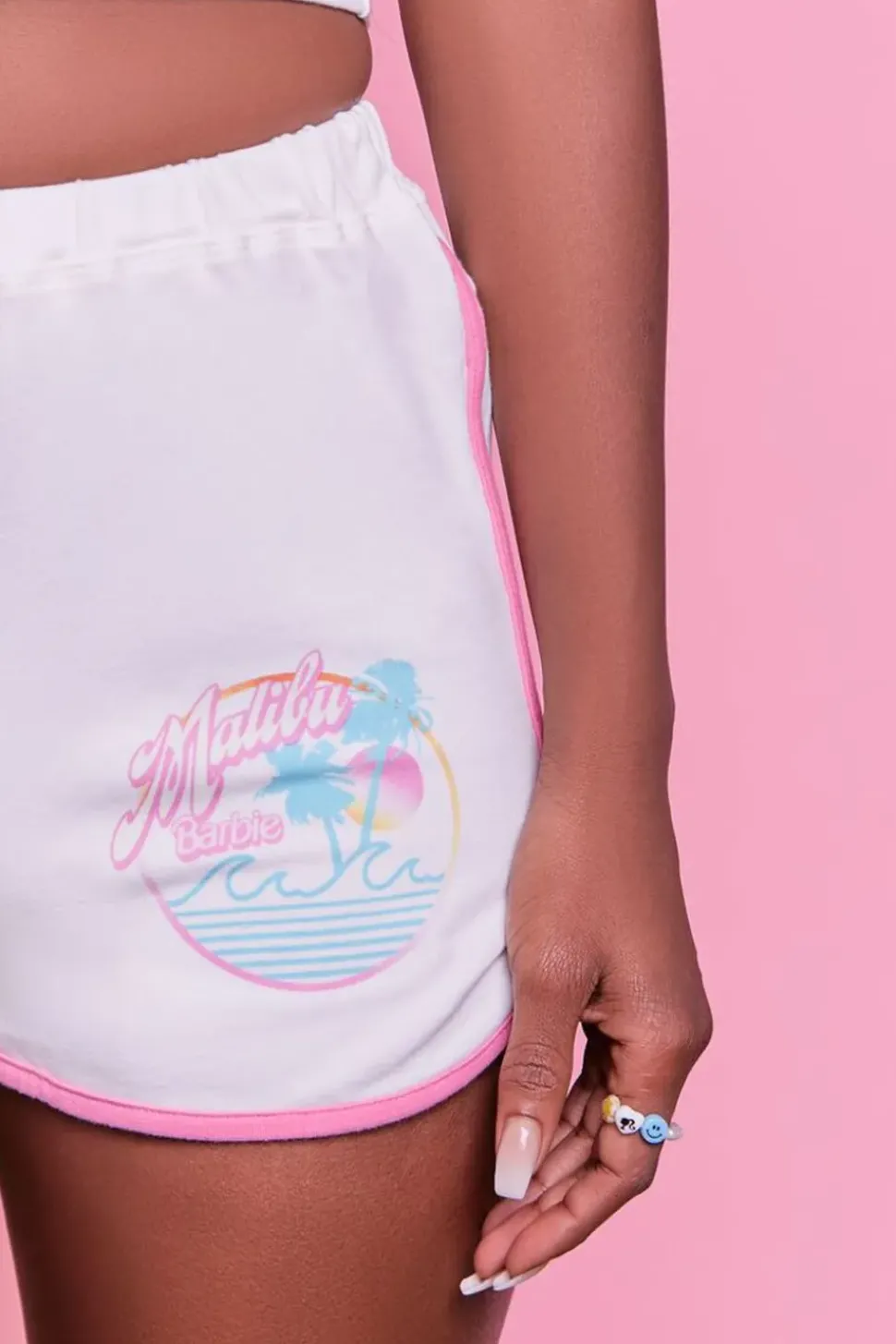 Malibu Barbie™ Graphic Ringer Shorts