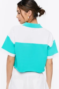 Malibu Graphic Cropped Polo Shirt