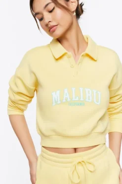 Malibu Graphic Half-Button Pullover