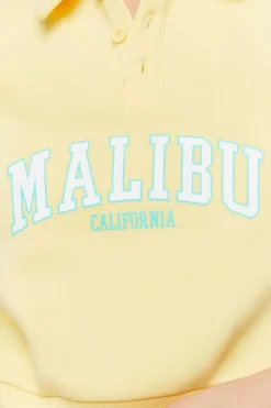 Malibu Graphic Half-Button Pullover