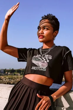 Malibu Motors Graphic Raw-Cut Tee